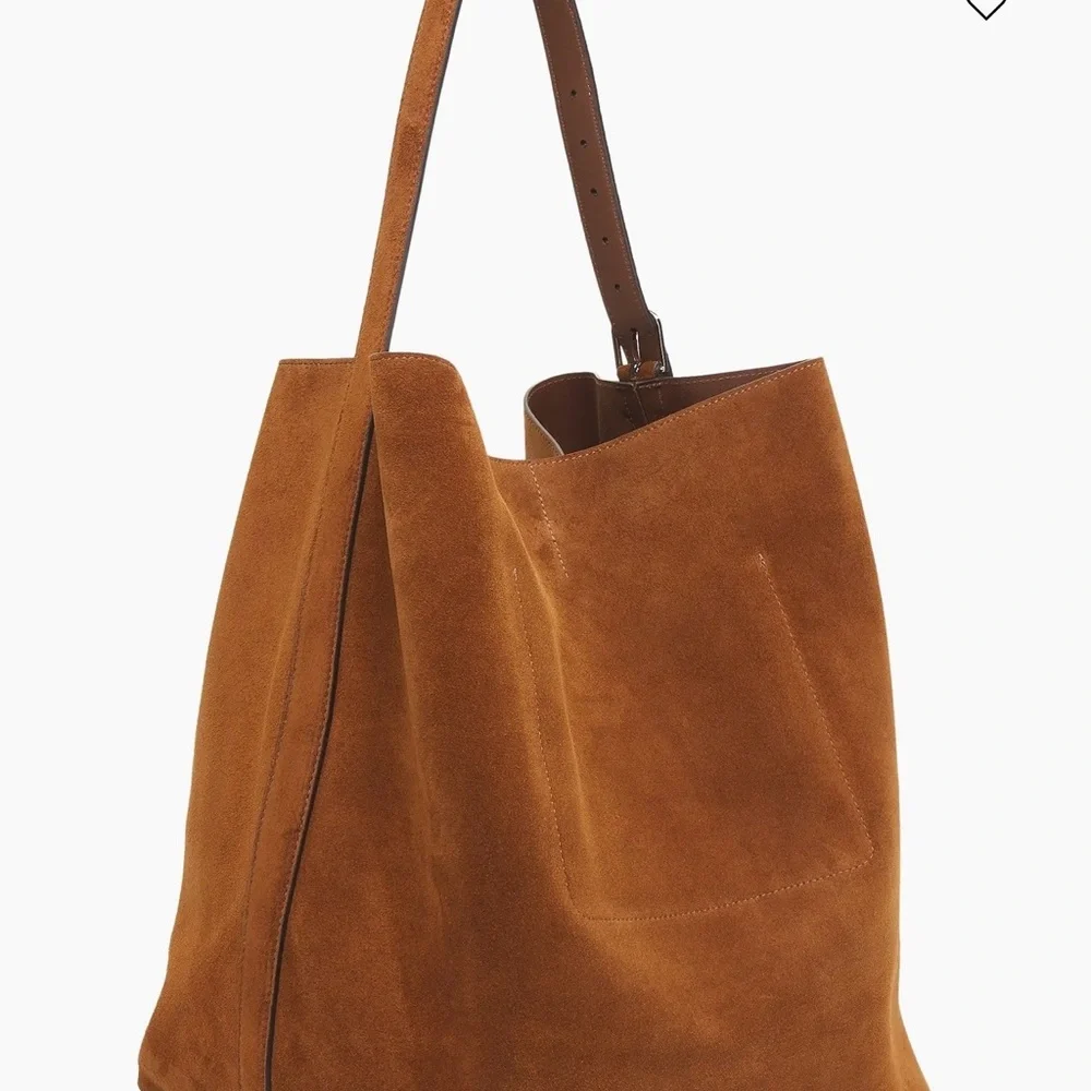 Toteme Large Suede Belted Tote Bag - Picture 5 of 5